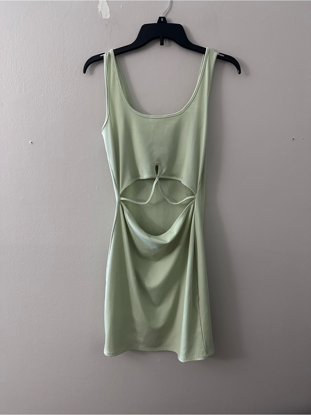 Sage Green Cutout Mini Dress never worn